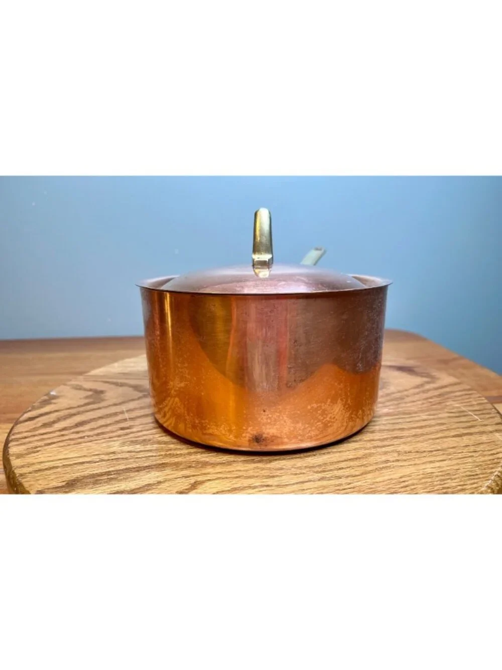 Vintage  Paul Revere Ware  2 quart  Copper Saucepan With Lid Bicentennial Brass